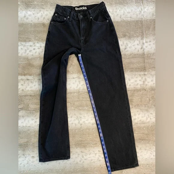 MOTHER💕Snacks Double Stack Hover High Waist Ankle Straight Leg Jeans Size 25 - Picture 9 of 15